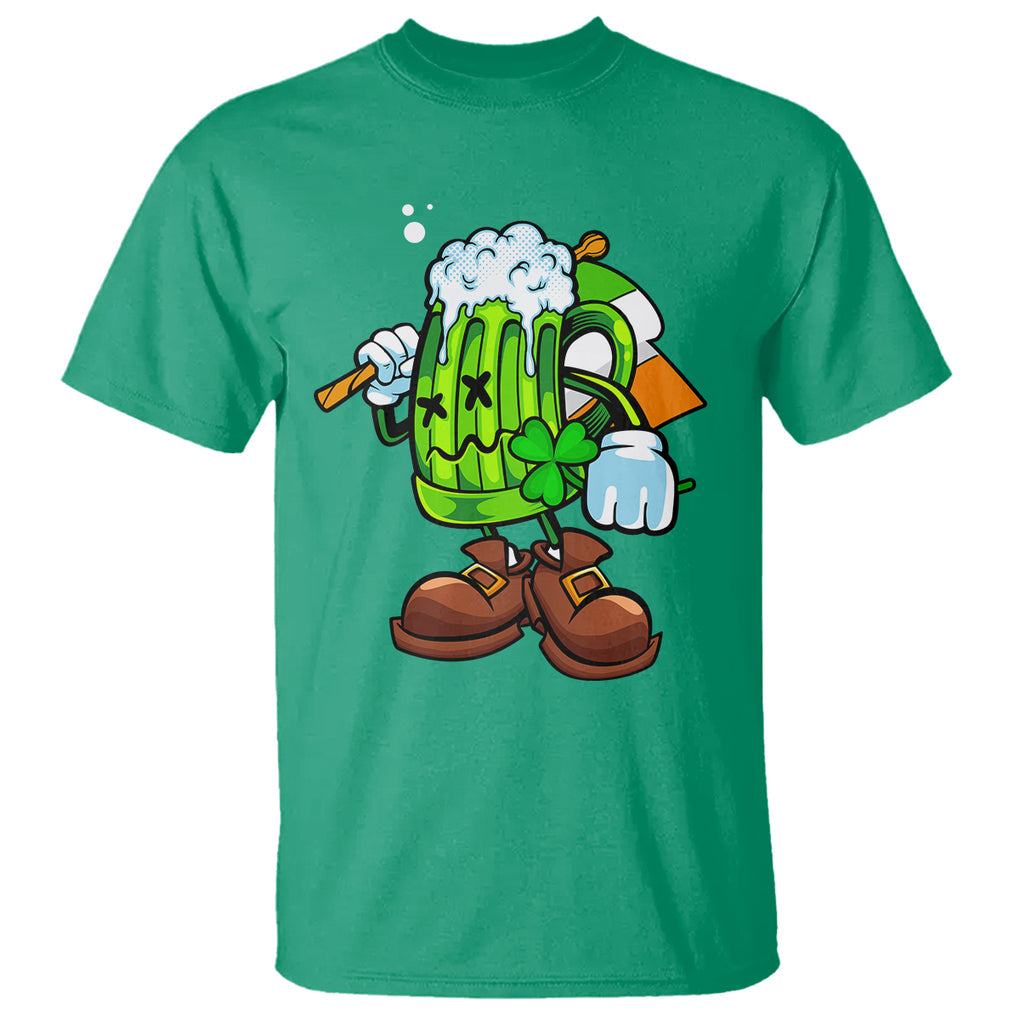 Funny St. Patricks Day Drinking T Shirt Irish Beer Ireland Flag TS02 Irish Green Printyourwear