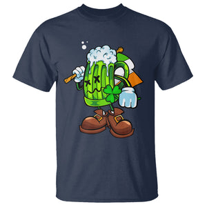 Funny St. Patricks Day Drinking T Shirt Irish Beer Ireland Flag TS02 Navy Printyourwear