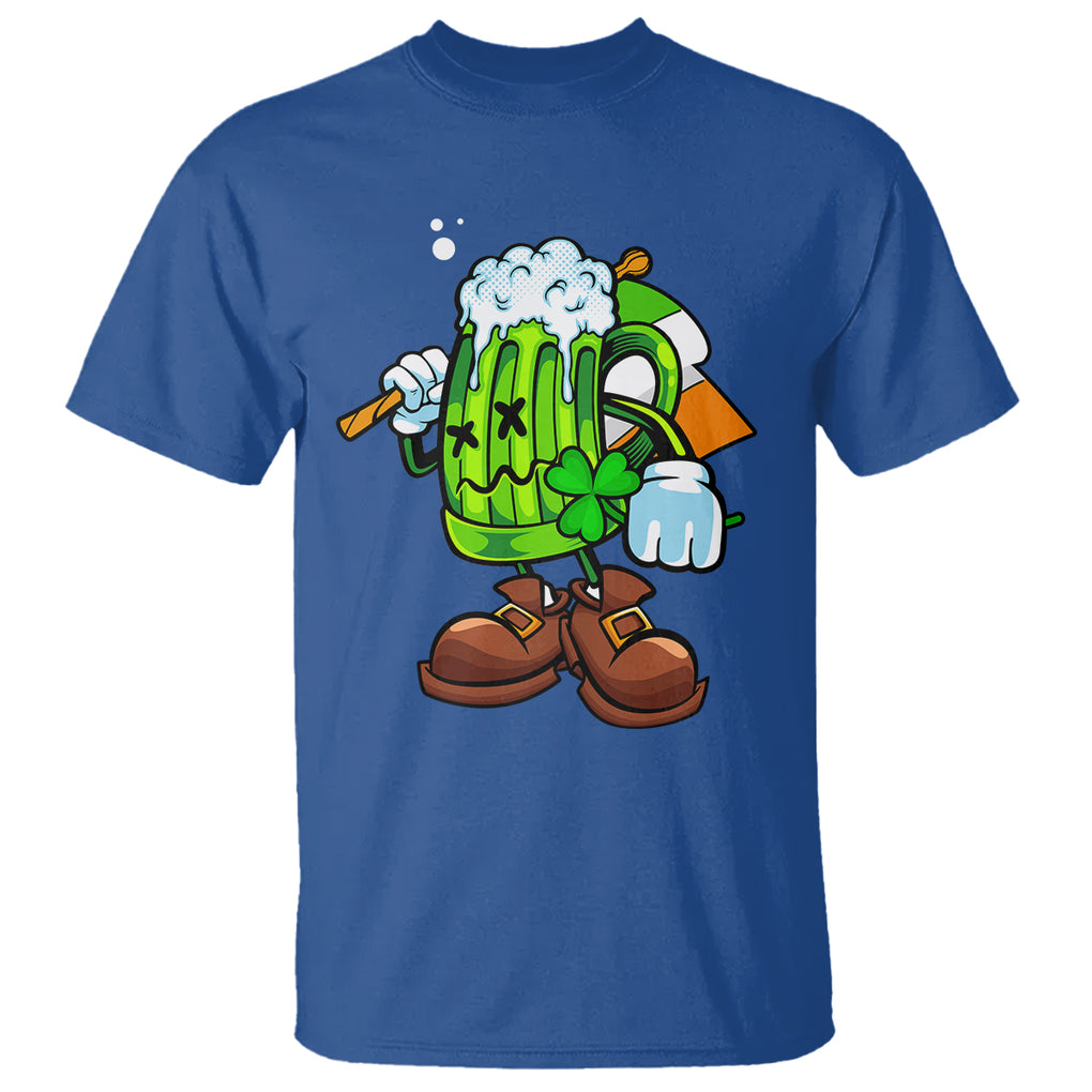 Funny St. Patricks Day Drinking T Shirt Irish Beer Ireland Flag TS02 Royal Blue Printyourwear