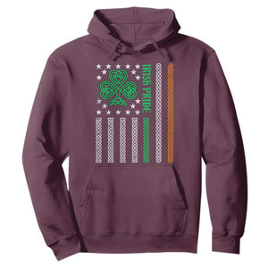 Irish Pride Hoodie Celtic Knot Ireland Flag Shamrock St. Patricks Day TS02 Maroon Printyourwear