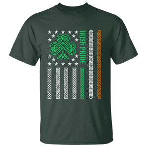 Irish Pride T Shirt Celtic Knot Ireland Flag Shamrock St. Patricks Day TS02 Dark Forest Green Printyourwear