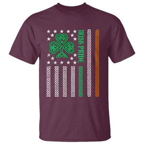 Irish Pride T Shirt Celtic Knot Ireland Flag Shamrock St. Patricks Day TS02 Maroon Printyourwear