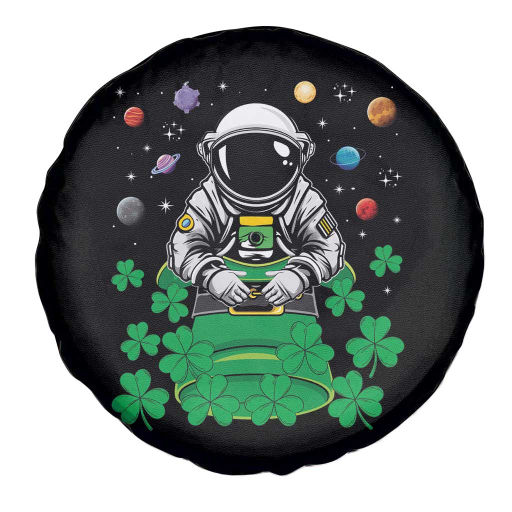 Funny St Patricks Day Astronaut Spare Tire Cover Outer Space Leprechaun TS02 Print Your Wear
