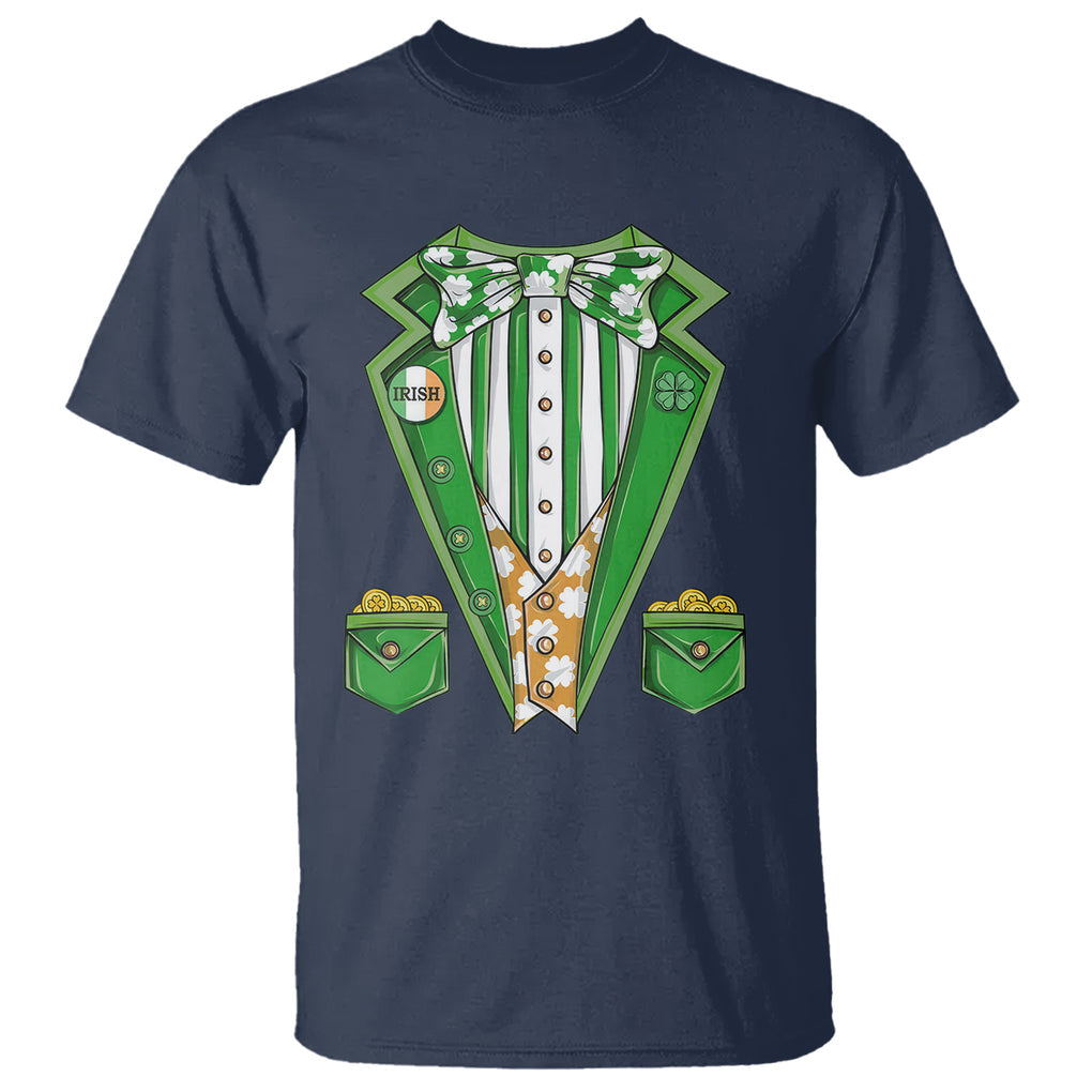 Funny St. Patricks Day T Shirt Leprechaun Costume for Boys Kids Men TS02 Navy Printyourwear