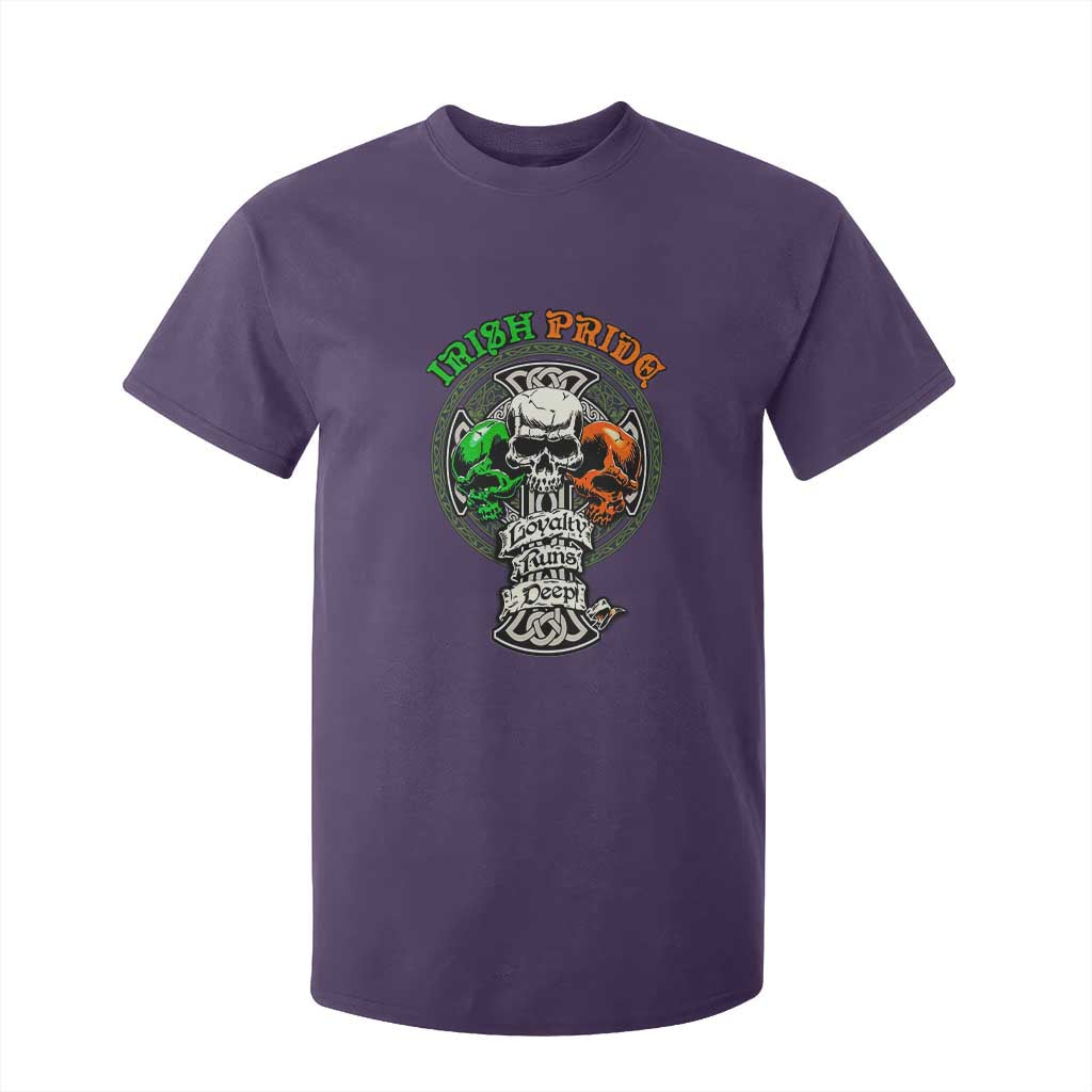 Irish Pride Skull T Shirt For Kid Celtic Cross Ireland Flag St. Patricks Day TS02 Purple Print Your Wear