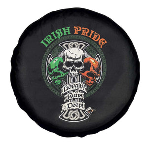Irish Pride Skull Spare Tire Cover Celtic Cross Ireland Flag St. Patricks Day TS02 Print Your Wear