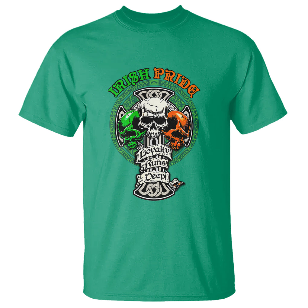 Irish Pride Skull T Shirt Celtic Cross Ireland Flag St. Patricks Day TS02 Irish Green Printyourwear