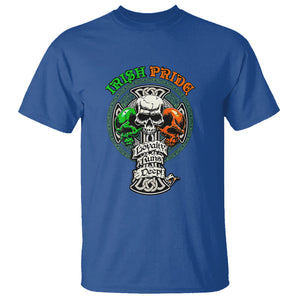 Irish Pride Skull T Shirt Celtic Cross Ireland Flag St. Patricks Day TS02 Royal Blue Printyourwear