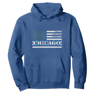 Chicago St Patrick's Day Hoodie Cork Dublin Galway South Side Irish Flag TS02 Royal Blue Printyourwear