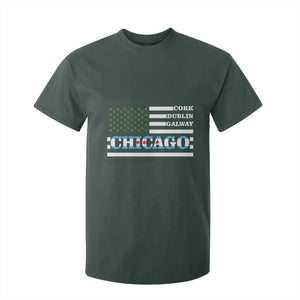 Chicago St Patricks Day T Shirt For Kid Cork Dublin Galway South Side Irish Flag TS02 Dark Forest Green Print Your Wear