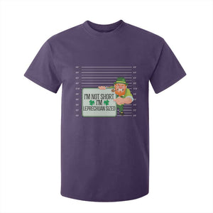 Funny St Patricks Day T Shirt For Kid I'm Not Short I'm Leprechaun Sized Mugshot TS02 Purple Print Your Wear