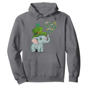 Cute Elephant St. Patricks Day Hoodie for Boys Girls TS02 Charcoal Printyourwear