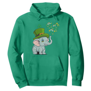 Cute Elephant St. Patricks Day Hoodie for Boys Girls TS02 Irish Green Printyourwear