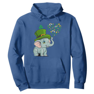 Cute Elephant St. Patricks Day Hoodie for Boys Girls TS02 Royal Blue Printyourwear