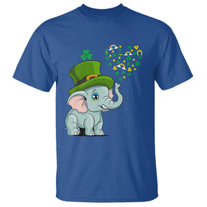 Cute Elephant St. Patricks Day T Shirt for Boys Girls TS02 Royal Blue Printyourwear