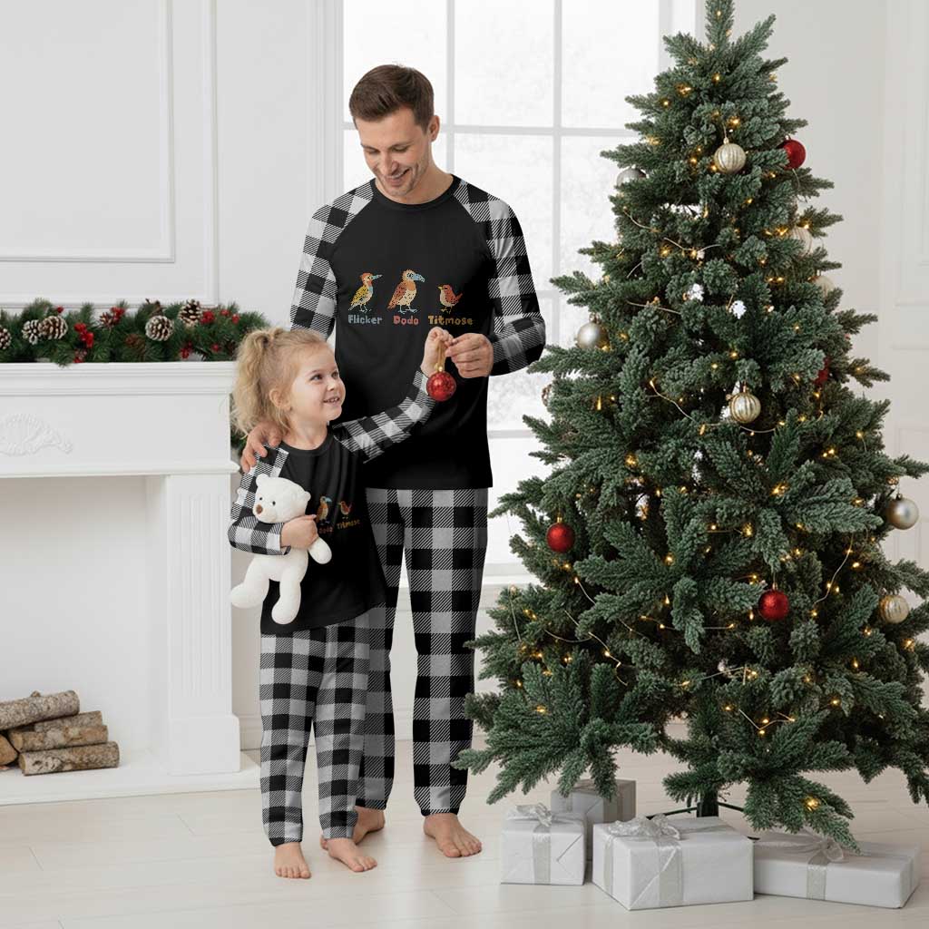 Flicker Dodo Titmouse Subtle FDT Plaid Pajama Set Funny Bird Lover Nature TS02 White Plaid Print Your Wear