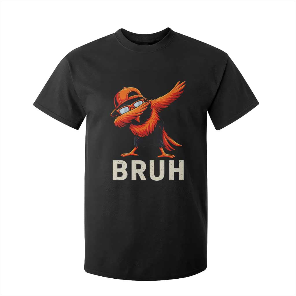 Funny Dabbing Oriole Bird Bruh T Shirt For Kid Cool Game Day Sports Fan TS02 Black Print Your Wear
