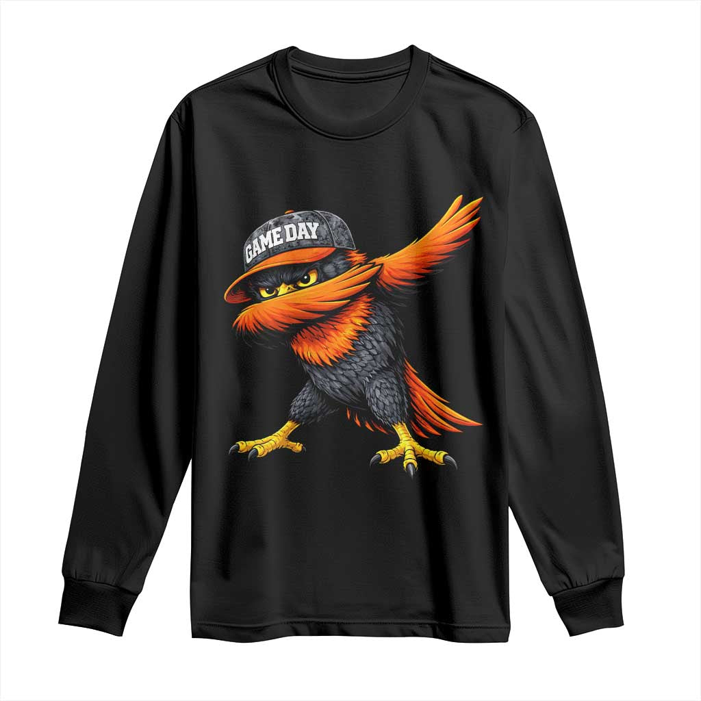 Fierce Oriole Spirit Graphic Long Sleeve Shirt Cool Game Day Sports Fan TS02 Black Print Your Wear