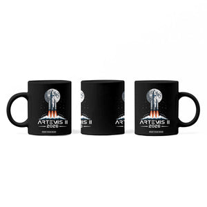 Lunar Journey 2026 Retro Rocket Launch Coffee Mug Space Exploration Astronomy Enthusiasts Sci-Fi Lovers TS02 Print Your Wear