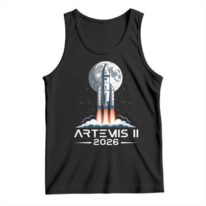 Lunar Journey 2026 Retro Rocket Launch Tank Top Space Exploration Astronomy Enthusiasts Sci-Fi Lovers TS02 Black Print Your Wear