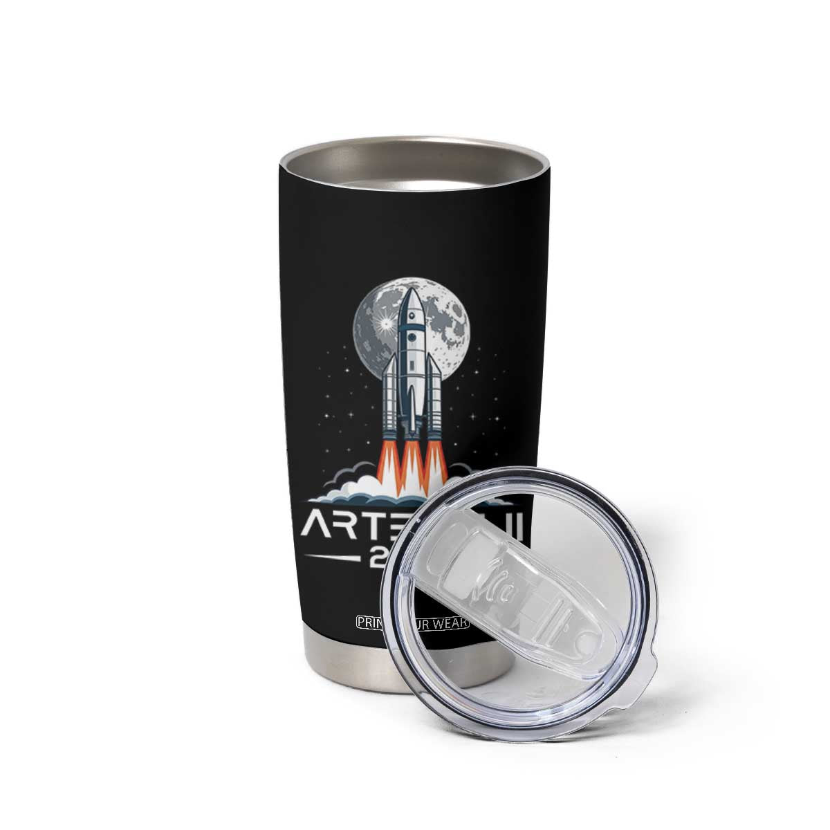 Lunar Journey 2026 Retro Rocket Launch Tumbler Cup Space Exploration Astronomy Enthusiasts Sci-Fi Lovers TS02 Print Your Wear