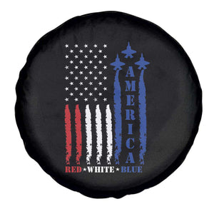 American Patriotic Spare Tire Cover 4th of July Red White And Blue US Flag TS02 Print Your Wear