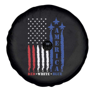 American Patriotic Spare Tire Cover 4th of July Red White And Blue US Flag TS02 Print Your Wear