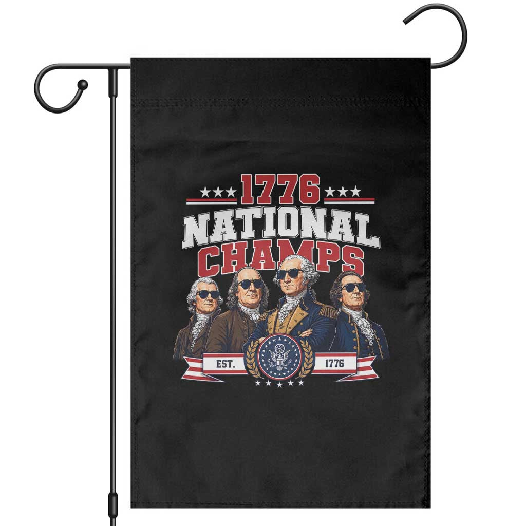 1776 National Champs Est 1776 Vintage Seal Garden Flag Funny Cool Sunglasses Presidents and Founding Fathers Sports Style Patriotic TS02 Black Print Your Wear