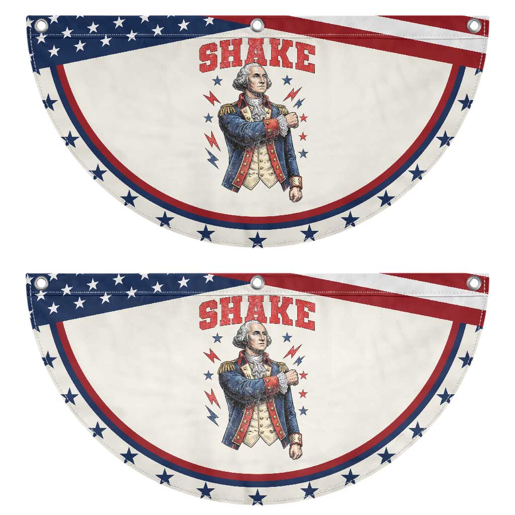 Shake Funny George Washington Graphic Matching Patriotic Fan Flag Vintage Founding Father Distressed Stars and Lightning Bolts Dynamic Duo TS02 2pcs pack Classic Beige Print Your Wear