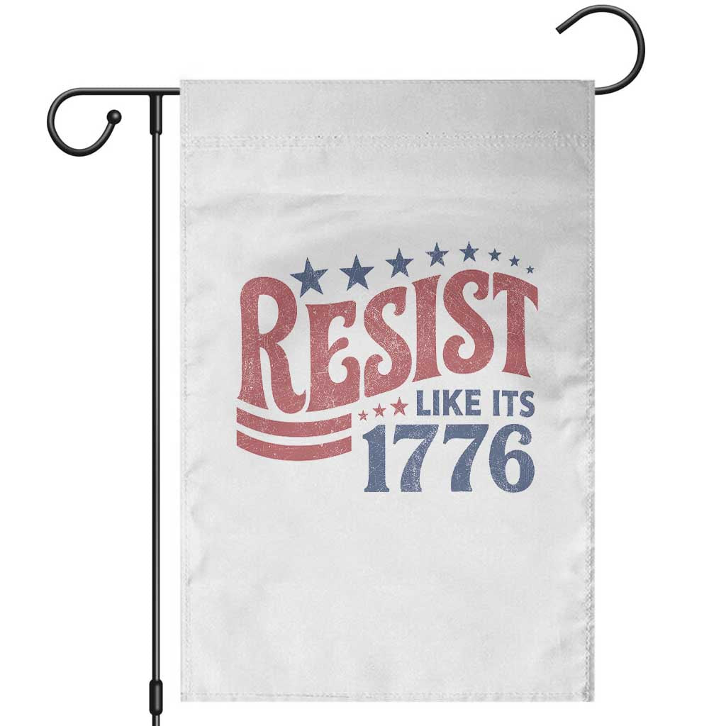Resist Like Its 1776 Garden Flag Vintage Distressed Patriotic Political Satire Graphic TS02 White Print Your Wear