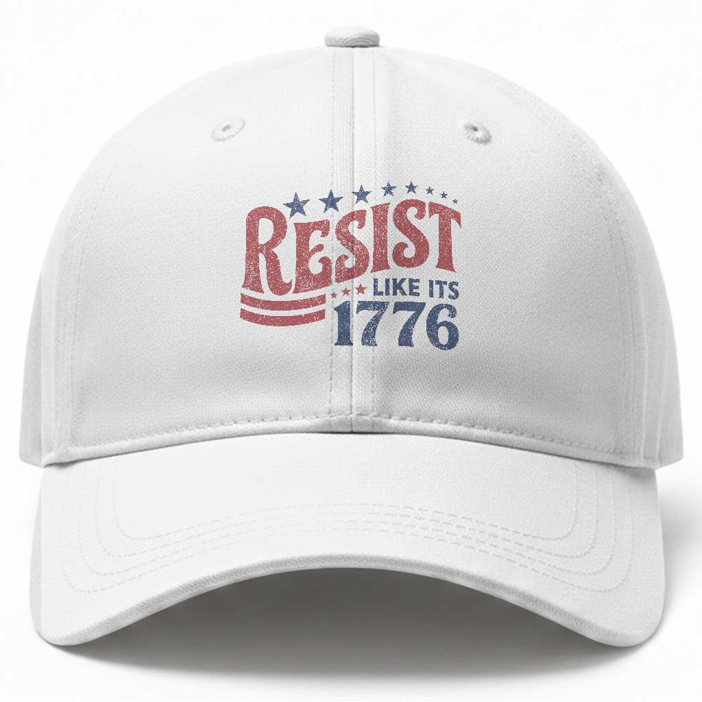 Resist Like Its 1776 Baseball Cap Vintage Distressed Patriotic Political Satire Graphic TS02 Print Your Wear