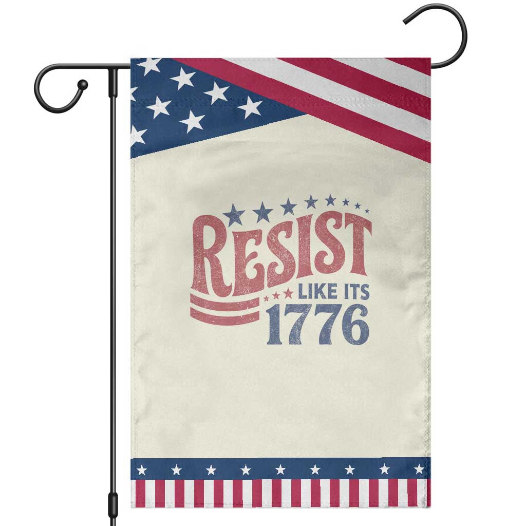 Resist Like Its 1776 Patriotic Garden Flag Vintage Distressed Political Satire Graphic TS02 Modern Beige Blue Print Your Wear