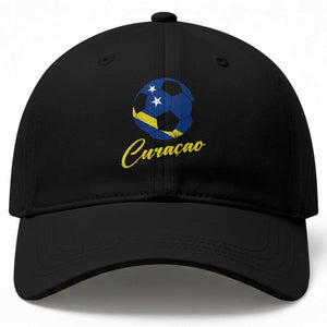 Curaçao Soccer Fans Distressed Flag Baseball Cap Football Heritage Pride Support TS02 Print Your Wear