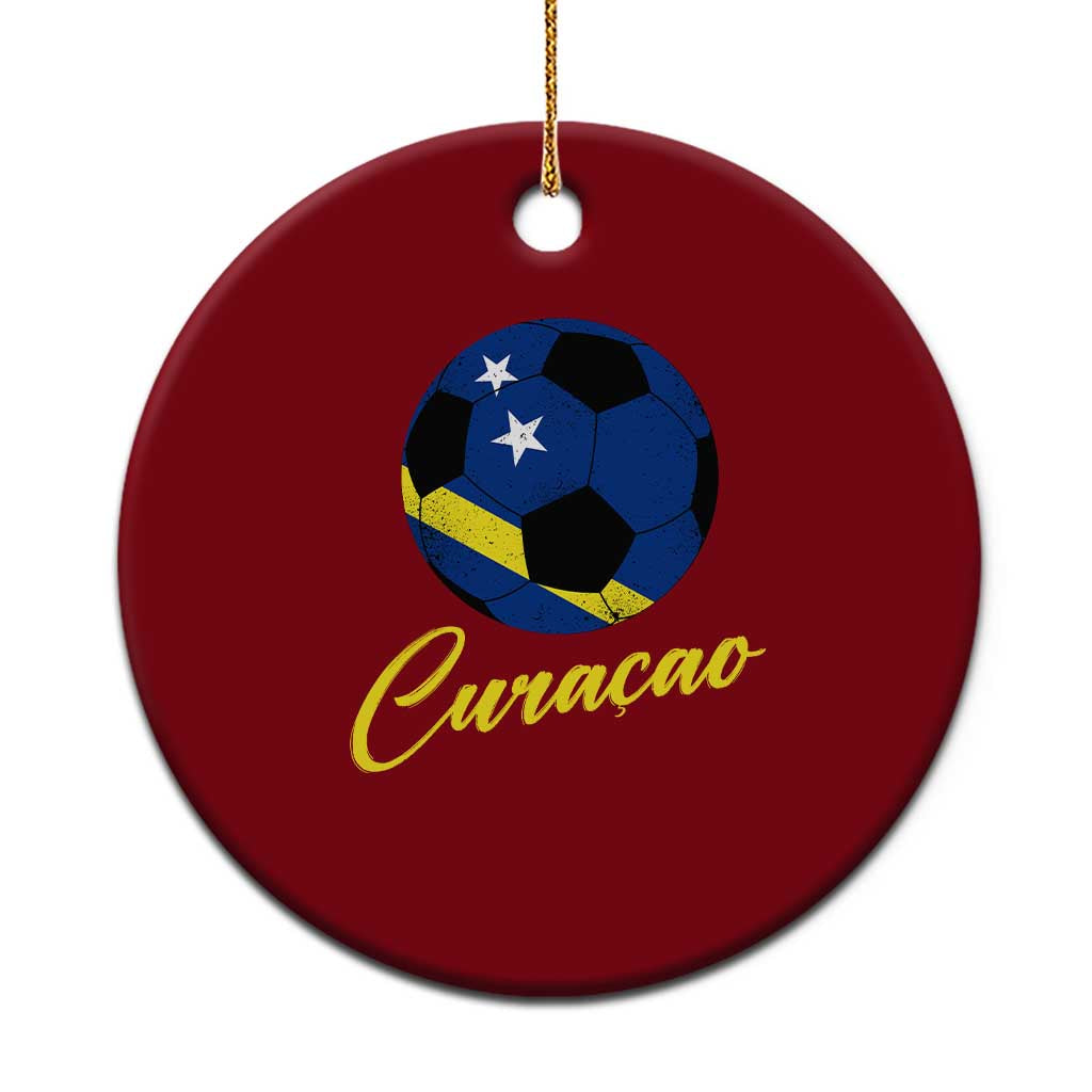 Curaçao Soccer Fans Distressed Flag Ceramic Ornament Football Heritage Pride Support TS02 1pc Red Print Your Wear