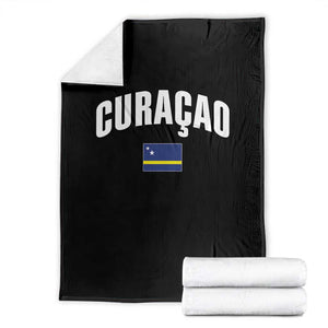 Curaçao National Flag Classic Heritage Throw Blanket Caribbean Pride Souvenir TS02 Black Print Your Wear