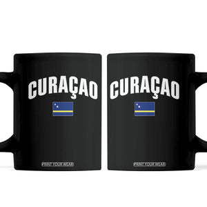 Curaçao National Flag Classic Heritage Coffee Mug Caribbean Pride Souvenir TS02 Black Print Your Wear