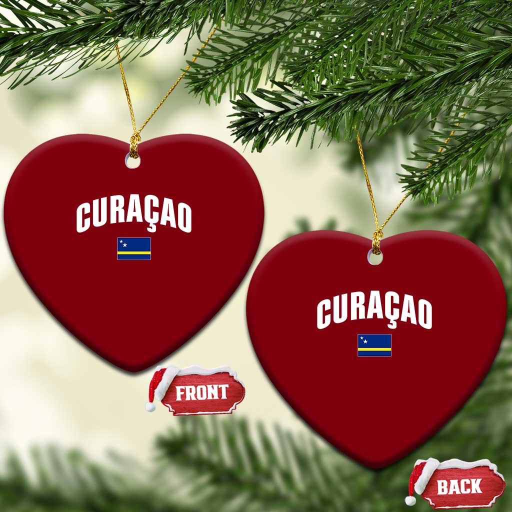 Curaçao National Flag Classic Heritage Ceramic Ornament Caribbean Pride Souvenir TS02 Print Your Wear
