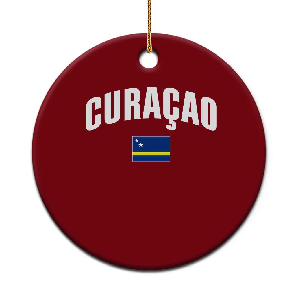 Curaçao National Flag Classic Heritage Ceramic Ornament Caribbean Pride Souvenir TS02 1pc Red Print Your Wear