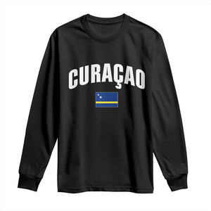 Curaçao National Flag Classic Heritage Long Sleeve Shirt Caribbean Pride Souvenir TS02 Black Print Your Wear