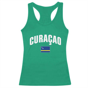 Curaçao National Flag Classic Heritage Racerback Tank Top Caribbean Pride Souvenir TS02 Irish Green Print Your Wear