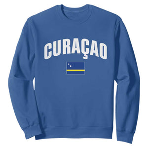 Curaçao National Flag Classic Heritage Sweatshirt Caribbean Pride Souvenir TS02 Royal Blue Print Your Wear