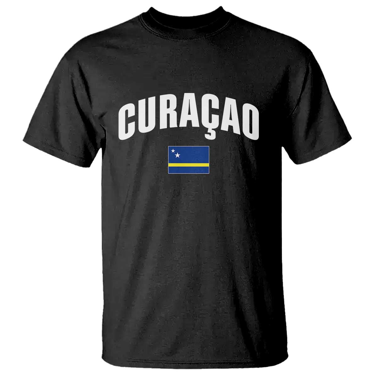 Curaçao National Flag Classic Heritage T Shirt Caribbean Pride Souvenir TS02 Black Print Your Wear