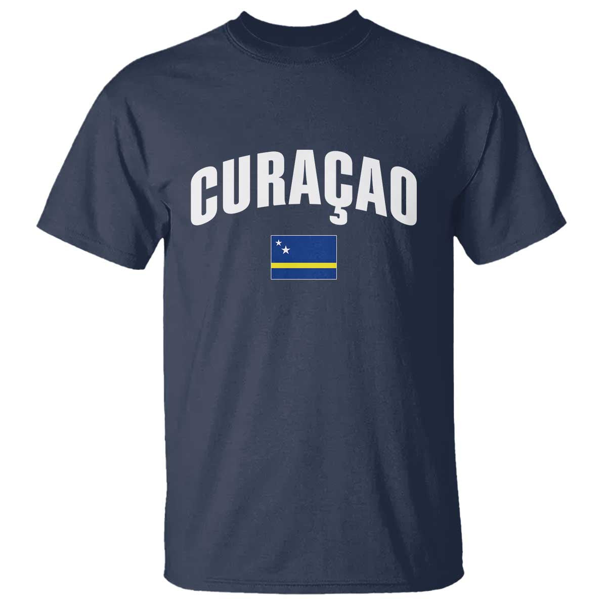 Curaçao National Flag Classic Heritage T Shirt Caribbean Pride Souvenir TS02 Navy Print Your Wear