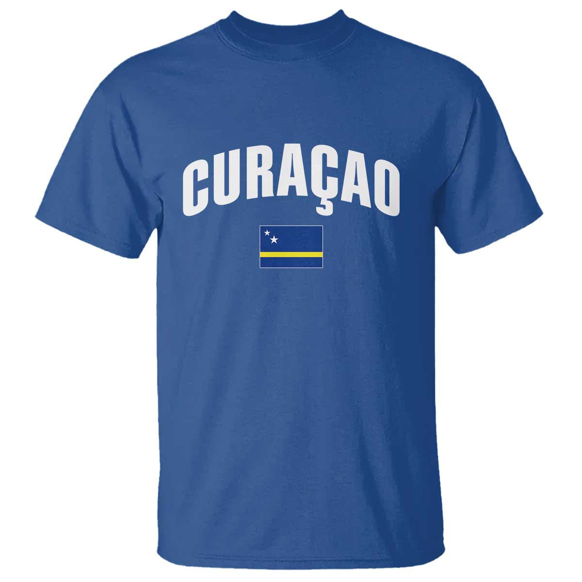 Curaçao National Flag Classic Heritage T Shirt Caribbean Pride Souvenir TS02 Royal Blue Print Your Wear