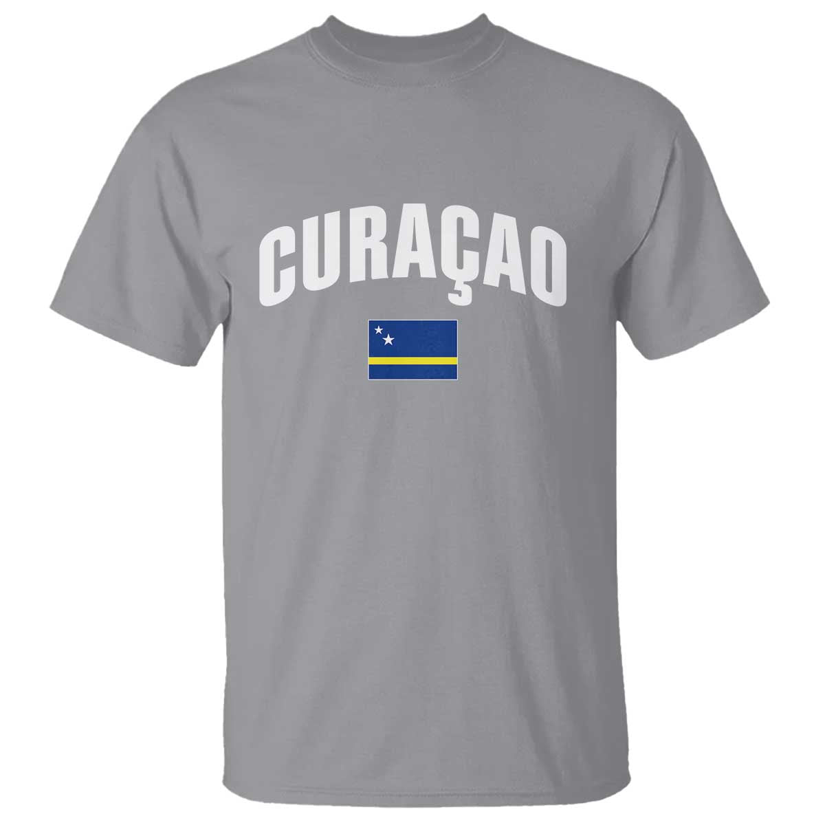 Curaçao National Flag Classic Heritage T Shirt Caribbean Pride Souvenir TS02 Sport Gray Print Your Wear