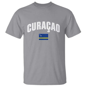 Curaçao National Flag Classic Heritage T Shirt Caribbean Pride Souvenir TS02 Sport Gray Print Your Wear