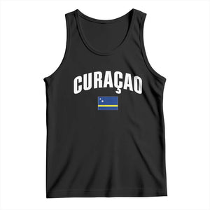 Curaçao National Flag Classic Heritage Tank Top Caribbean Pride Souvenir TS02 Black Print Your Wear