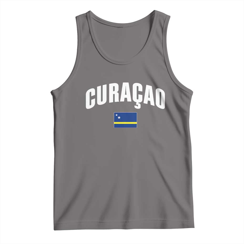 Curaçao National Flag Classic Heritage Tank Top Caribbean Pride Souvenir TS02 Deep Heather Print Your Wear