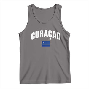 Curaçao National Flag Classic Heritage Tank Top Caribbean Pride Souvenir TS02 Deep Heather Print Your Wear