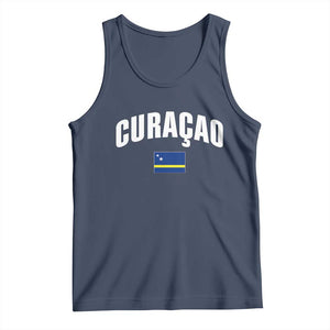 Curaçao National Flag Classic Heritage Tank Top Caribbean Pride Souvenir TS02 Navy Print Your Wear